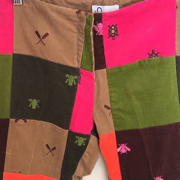 Vintage Lilly Pulitzer Patchwork Cords Pants - Picture 2 of 13